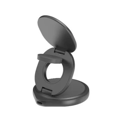 Bazic Gomag Gyre, 360 Rotating Base 3 In 1 Wireless Charger With Apple Watch And Airpods Charging - Gunmetal